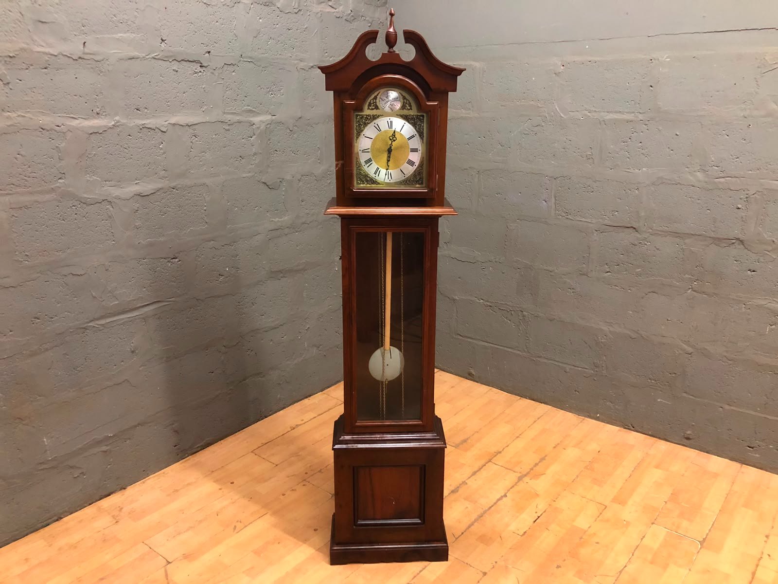 Grandfather Clock (Longcase) – Complete, Needs Attention, Visible Wood Damage