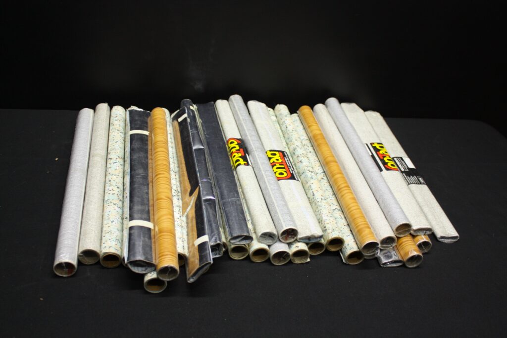 Bundle of 25+ Rolls of Contact/Adhesive Covering – Various Designs