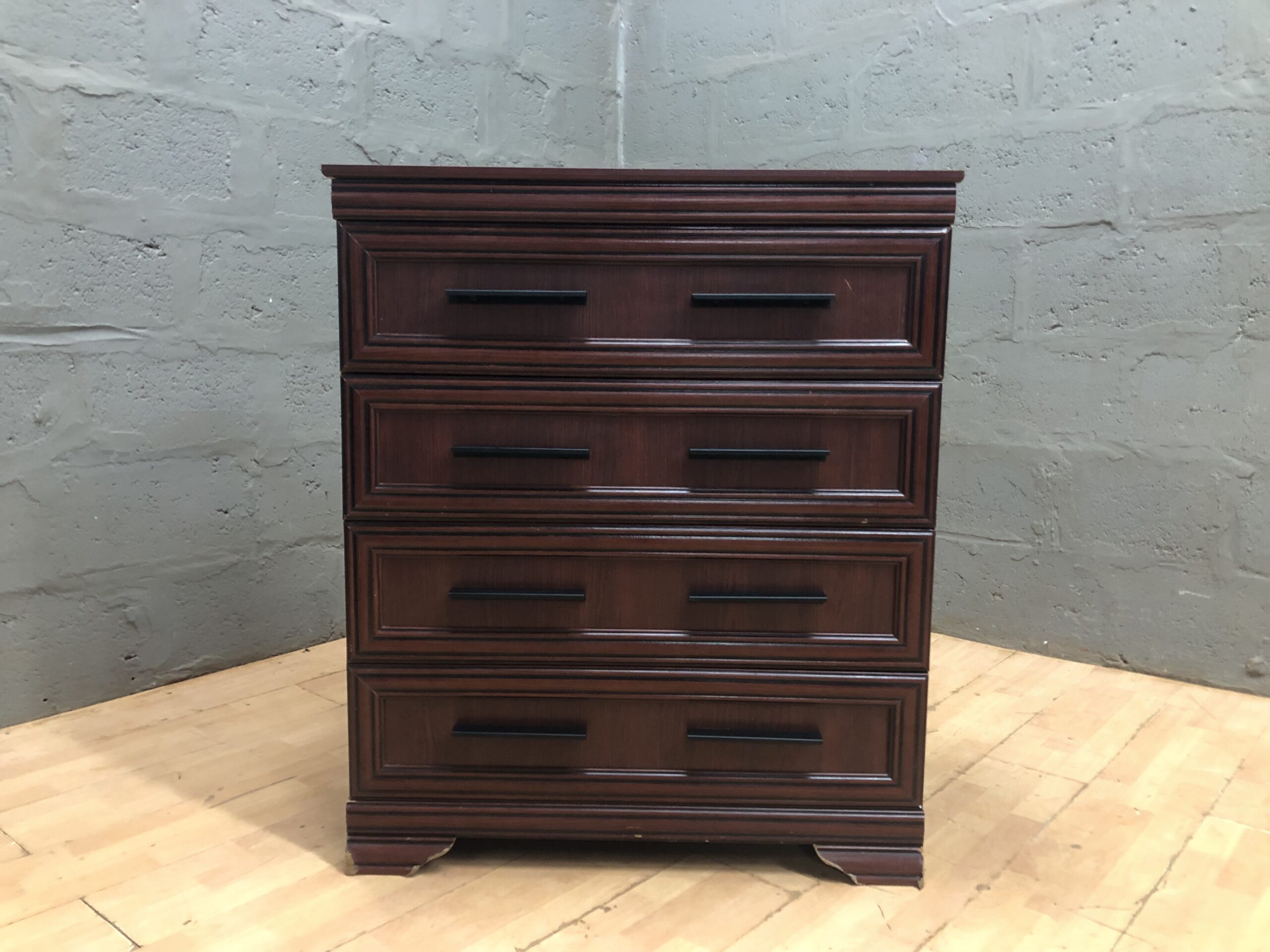 Dark-brown 4-Drawer Chest / Dresser — 90 x 47 x 106 cm