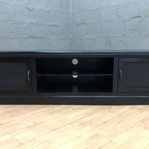 Long Low TV / Media Console, 200cm Length, Dark Finish