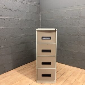4-drawer Vertical Filing / Storage Cabinet – Beige Light-Coloured Finish