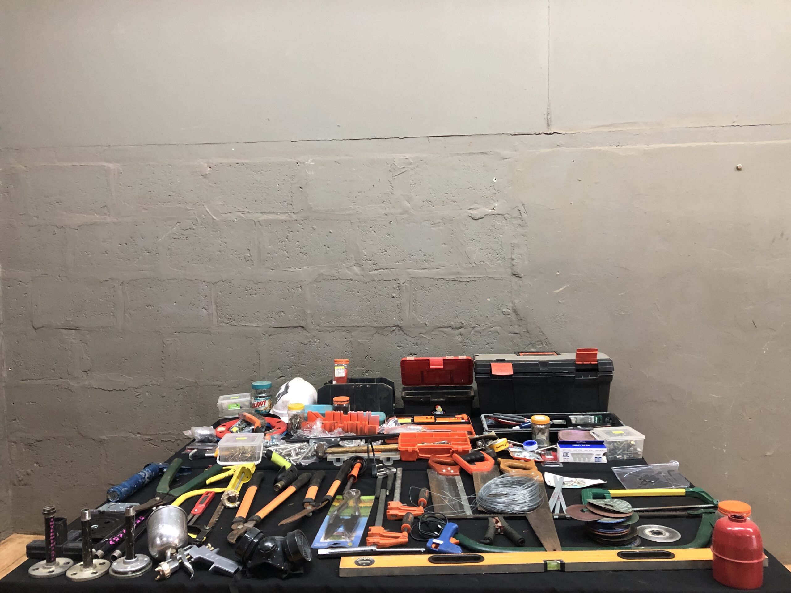 Mixed Lot of Used Hand Tools, Fasteners & Plastic Toolboxes (Seller-confirmed 1 lot)