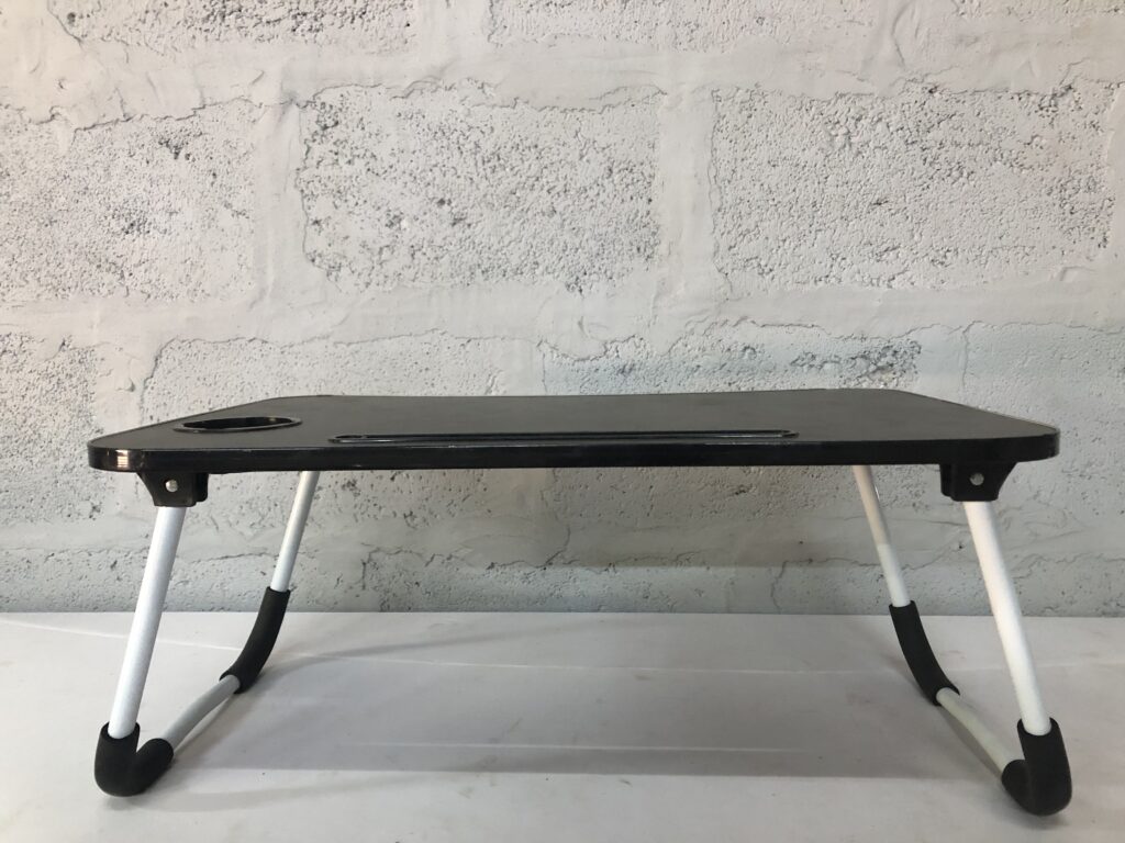Portable Folding Lap Desk / Laptop Tray with Cup Holder and Device Slot