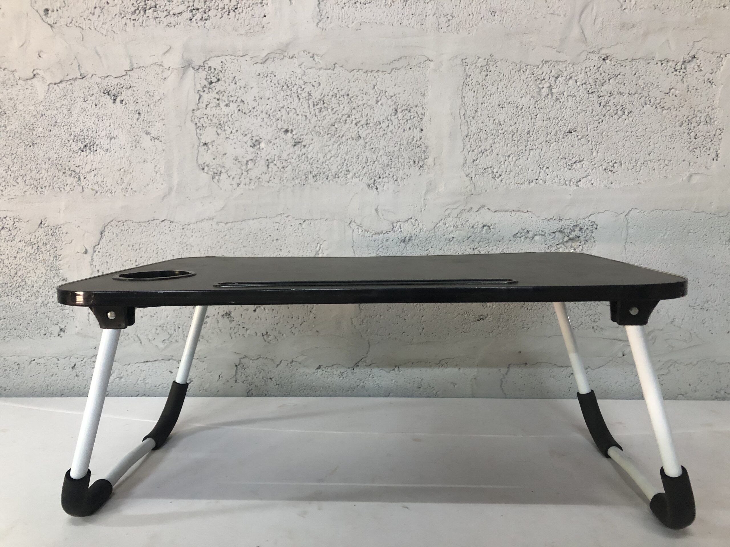 Portable Folding Lap Desk / Laptop Tray with Cup Holder and Device Slot
