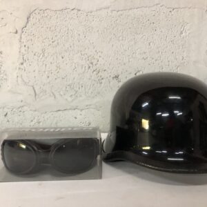 Black Helmet with Boxed Goggles (2 items) — Good Used Cosmetic Condition