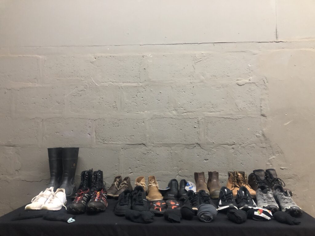 Lot of approximately 14 pairs of men’s shoes & boots — mixed styles (used)