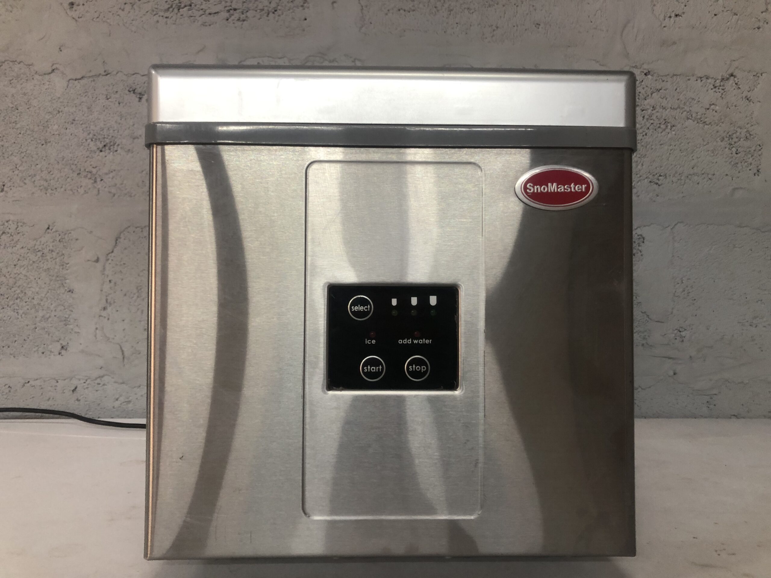 SnoMaster Countertop Ice Maker – Stainless-appearance, Compact Commercial Unit
