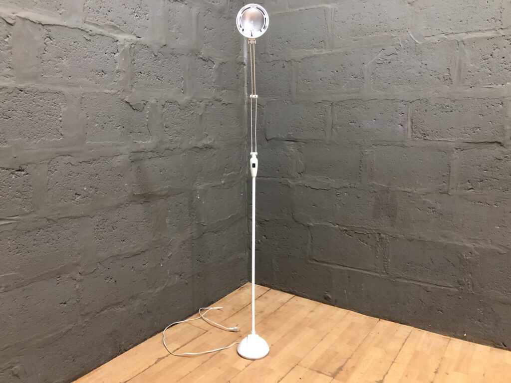 White Adjustable Floor Lamp – Weighted Base, Inline Switch (1pc)