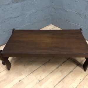 Low Rectangular Coffee Table / Platform Table, Dark Brown, 70 x 121 x 43 cm