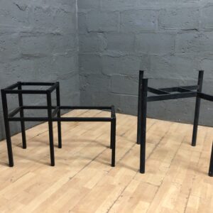 Pair of Black Painted Metal Furniture Frame Stands (Set of 2)