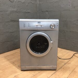 Defy Silver Front-Loading Clothes Dryer — Single Unit, Door & Power Cord Present