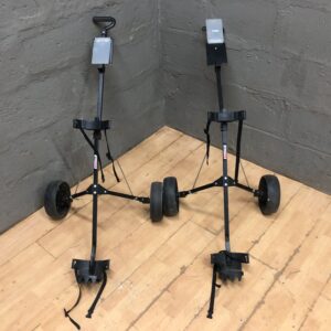 Pair of EASIGLIDE Folding Golf Push Carts / Trolleys with Spare Wheels (2pc)