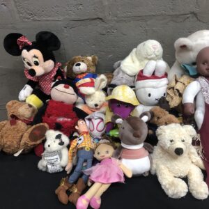 Mixed Lot of Approximately 25–30 Assorted Soft Toys / Plush Characters