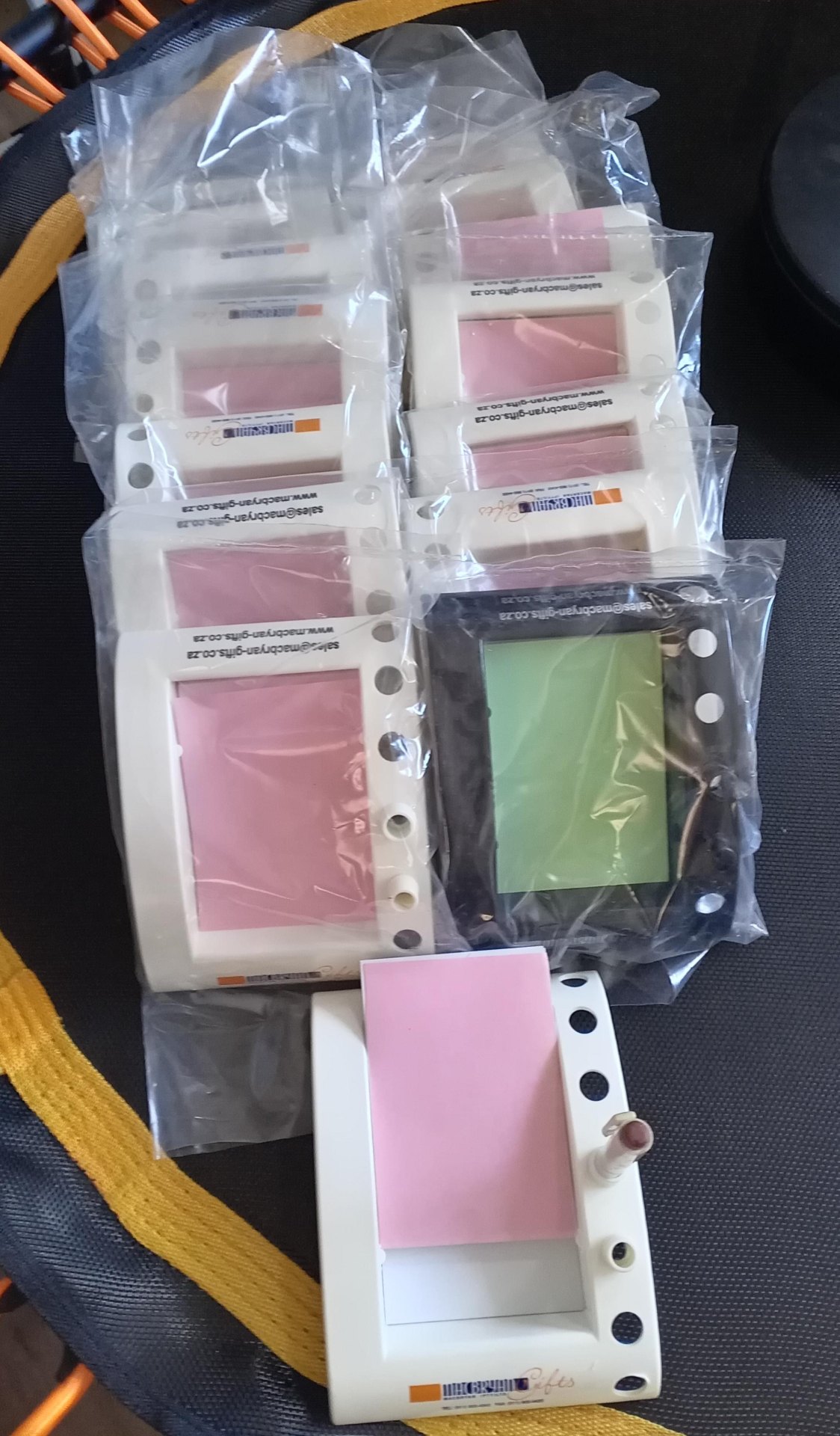 Lot of 12 Manicure / Nail Tool Holders — Mostly New, Individually Bagged, Pen & Paper Slot