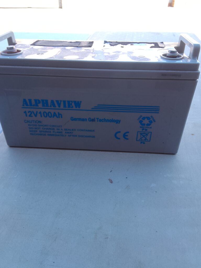 12V 100Ah Gel Battery (ALPHAVIEW) – Used, Untested