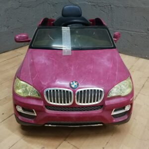 Pink Children's Ride-On Toy Car (BMW logo) — For Parts / Salvage