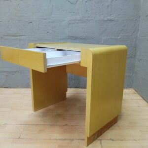 Small Light Wood-Colour Desk / Side Table with Two Shallow Drawers
