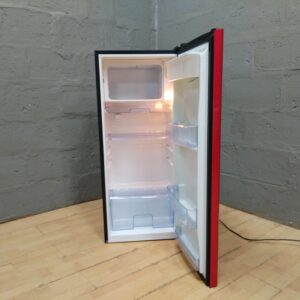 Hisense Red Single-Door Refrigerator with Top Freezer — L52 x W52 x H121 cm