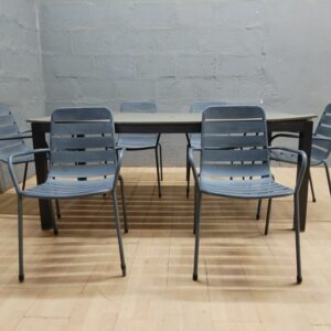 7-piece Outdoor Dining Set — Rectangular Table with 6 Chairs