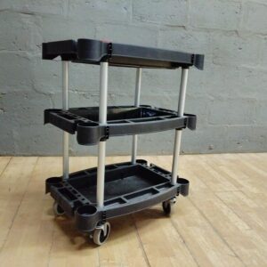Three-tier Plastic Utility Cart on Casters — 1 Seller-Confirmed Item