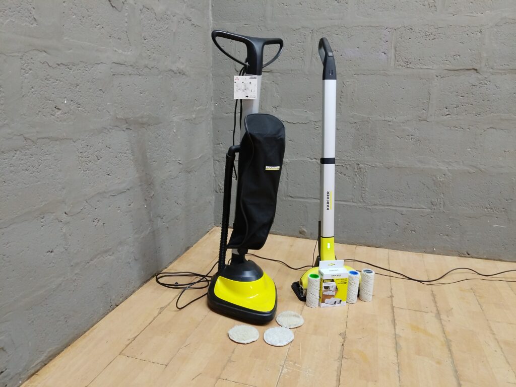 Pair of Kärcher FP 303 Upright Floor Cleaning / Polishing Machines with Accessories