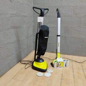 Pair of Kärcher FP 303 Upright Floor Cleaning / Polishing Machines with Accessories