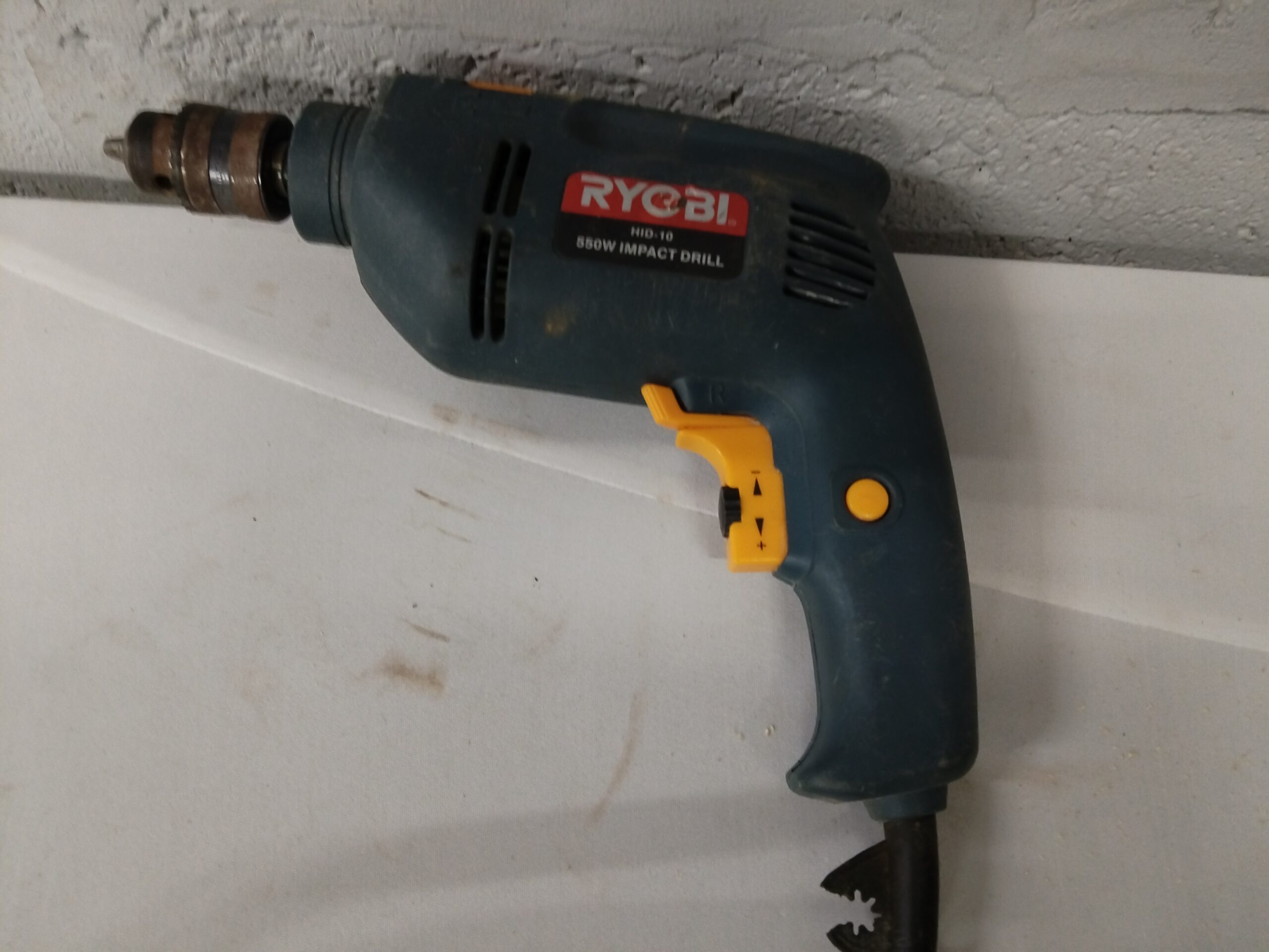 RYOBI Corded Electric Drill KD-10 – Single Unit, Keyed Chuck, Attached Cord