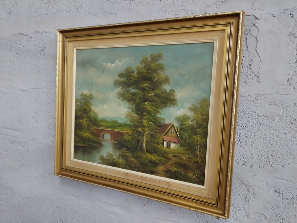 Framed Landscape Painting in Gold Frame (66 x 76 cm)