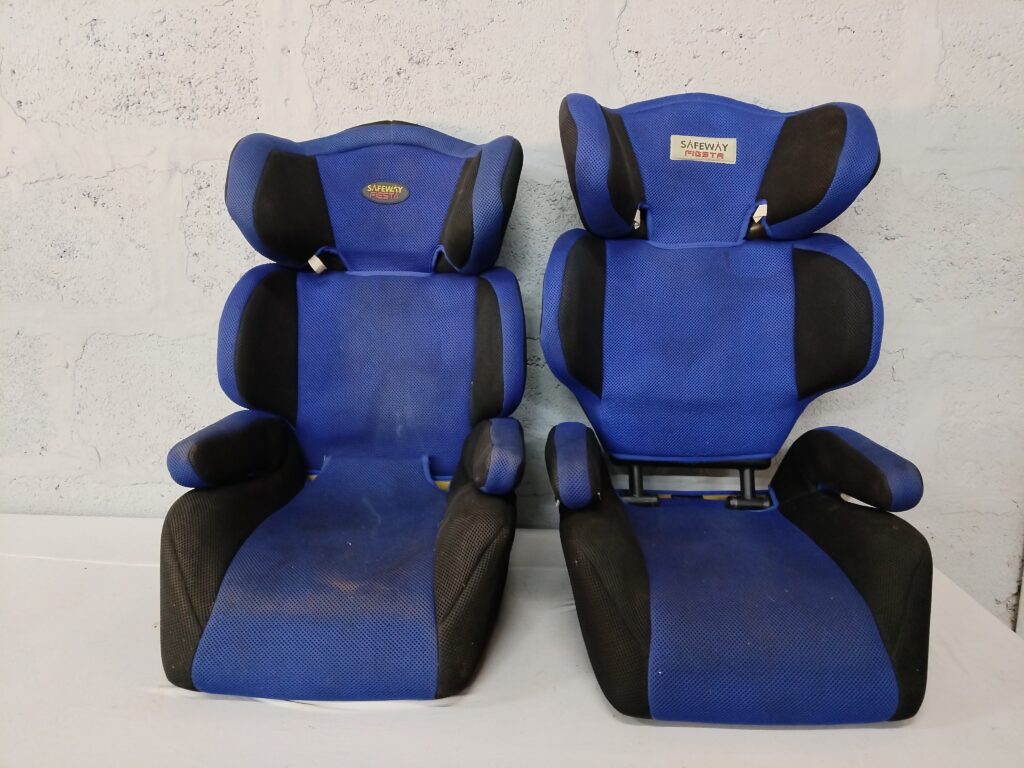 Pair of Safeway Fiesta High-Back Child Booster Seats, Blue/Black (2)
