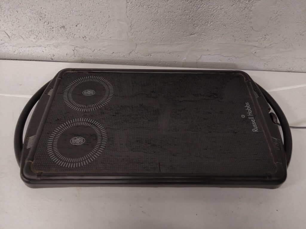 Russell Hobbs Double Countertop Hotplate / Electric Griddle – Black