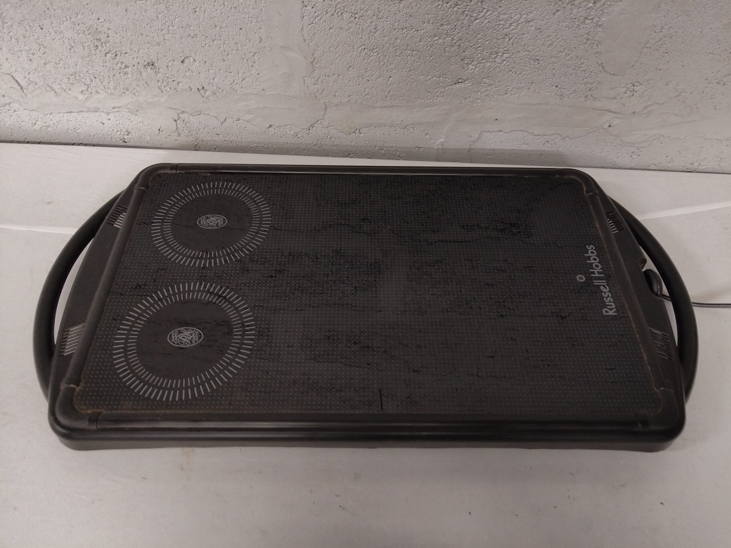 Russell Hobbs Double Countertop Hotplate / Electric Griddle – Black