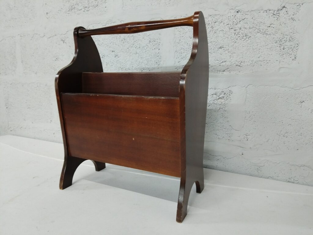 Small Brown Handled Storage Rack / Stand — Single, Compact 40×21×50 cm