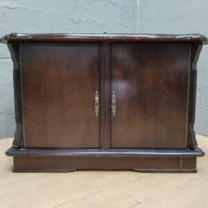 Dark Brown Two-Door Wooden Cabinet / Sideboard, 136 x 54 x 100 cm