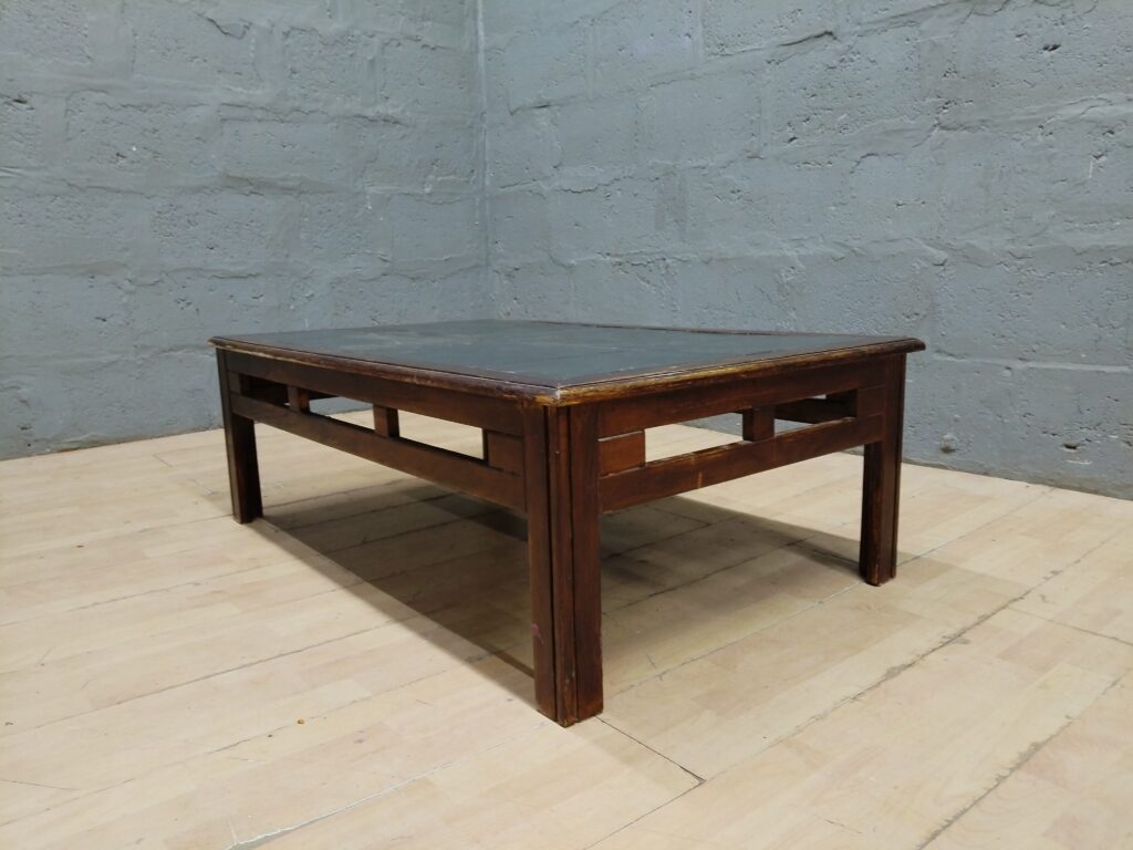 Low Rectangular Coffee Table with Tiled Top, 120 x 74 x 40 cm
