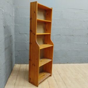 Tall Narrow Solid Wood Shelving Unit / Bookcase — 60 x 30 x 180 cm