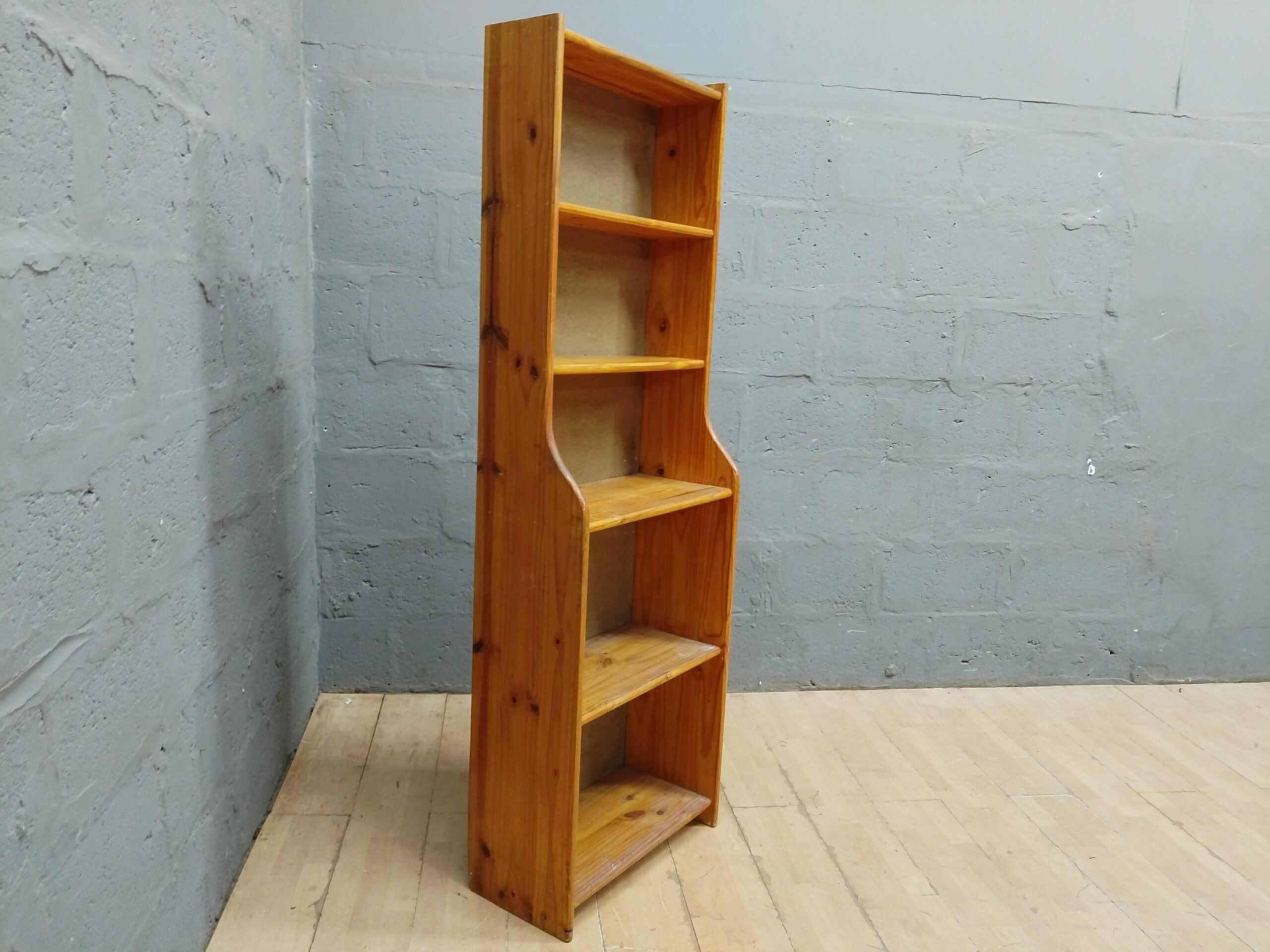 Tall Narrow Solid Wood Shelving Unit / Bookcase — 60 x 30 x 180 cm