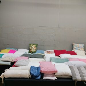 Mixed Lot of Assorted Cushions & Bolsters (Approx. 20) – Various Colours