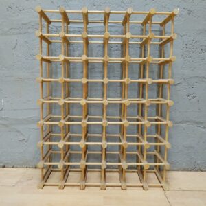 Freestanding Wooden Grid Rack / Bottle Rack — 61 x 21 x 80 cm ()
