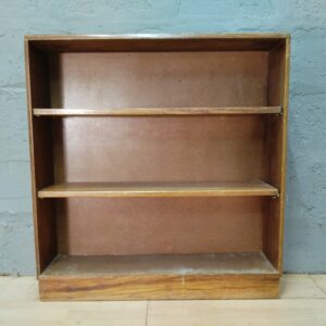 Open-front Wooden Shelving Unit / Bookcase — 3 Shelves, Brown Wood Tone