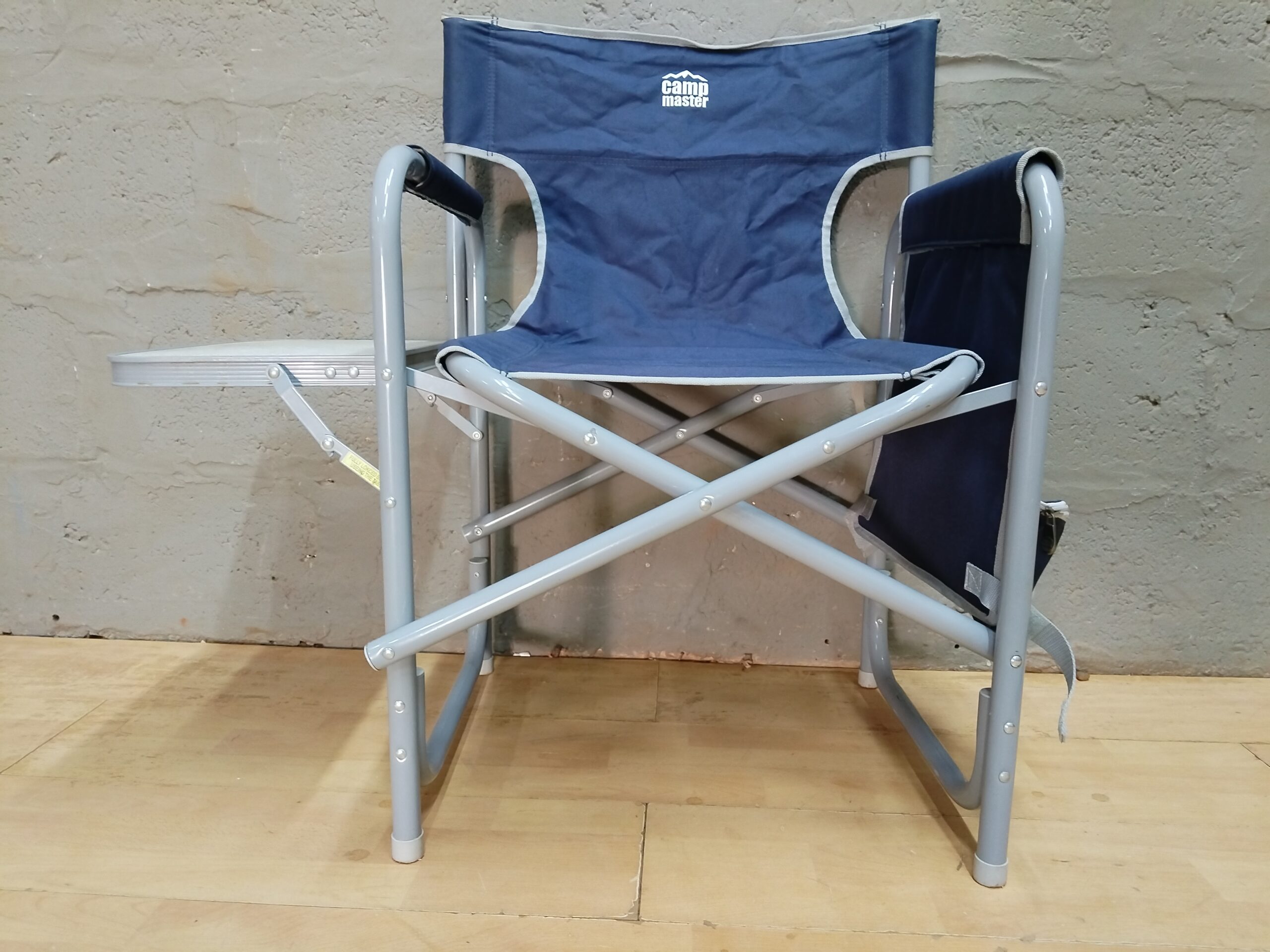 Camp Master Folding Camping Chair with Attached Side Table & Rear Pouch