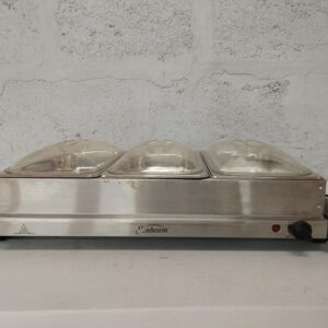 Sunbeam Professional Buffet SPB-300 — 3-Pan Food Warmer, Stainless-Steel Appearance
