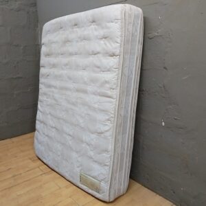 Sealy Posturepedic Queen-Size Mattress (labelled) — Used, Stained Surface