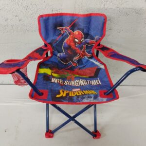 Children's Folding Camp Chair with Spider-Man Graphic, Mesh Cup Holder