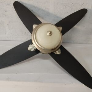 Ceiling Fan with Light and Controller — Single Unit, Good Cosmetic Condition