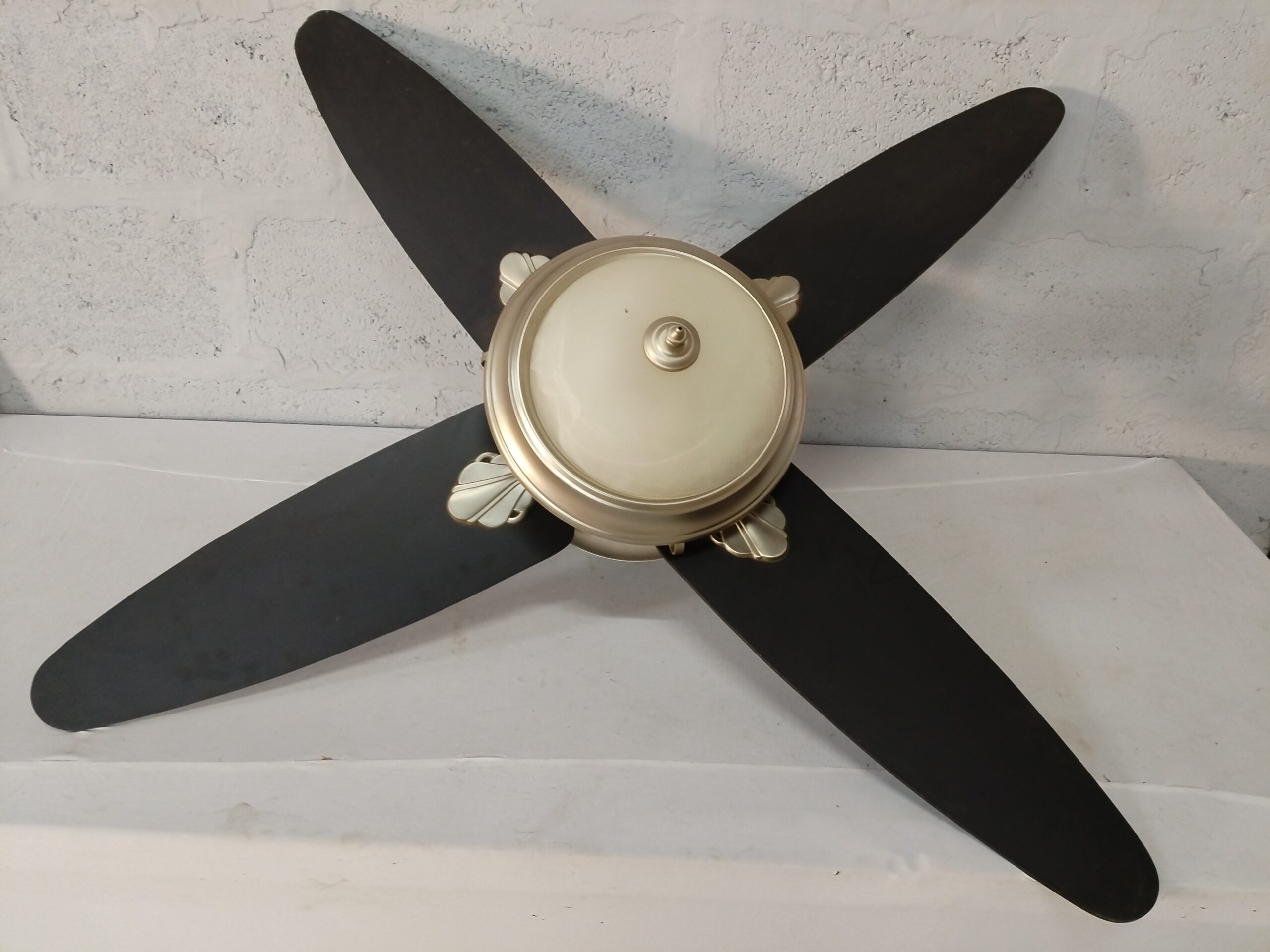 Ceiling Fan with Light and Controller — Single Unit, Good Cosmetic Condition