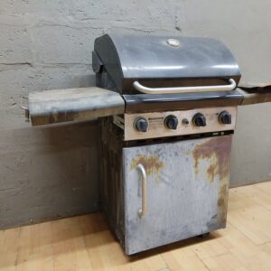 Heavily Rusted Freestanding Outdoor Gas-Style Barbecue / Grill with Cabinet