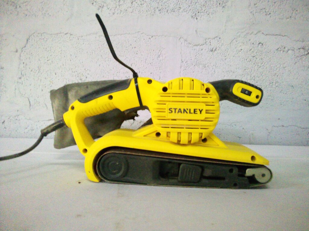 Stanley SB90 Belt Sander — Used, Video-Proven Running, Dust Bag Torn