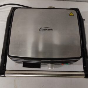 Sunbeam SSPG-400 Sandwich Press & Grill, metal top, black body