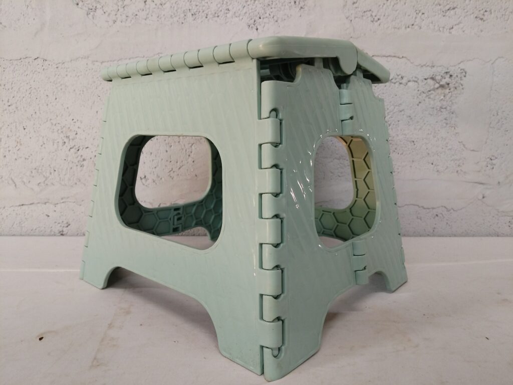 Hobby Folding Plastic Step Stool — Mint Light-Green, Compact Foldable Stool