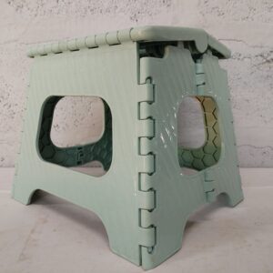 Hobby Folding Plastic Step Stool — Mint Light-Green, Compact Foldable Stool